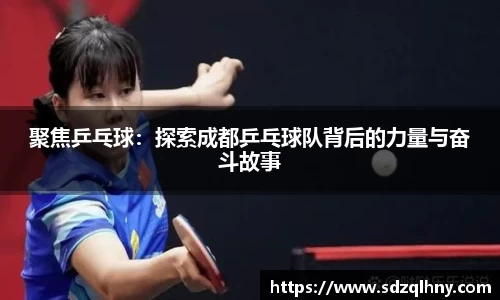 聚焦乒乓球：探索成都乒乓球队背后的力量与奋斗故事